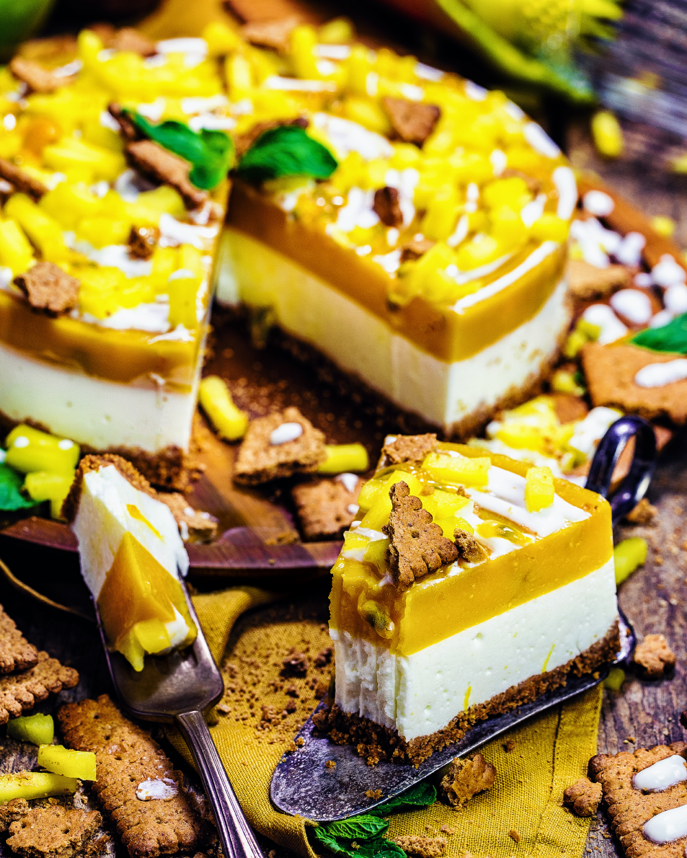 Mango-Maracuja-NoBake Cheesecake (2 Punkte pro Stück) - Pünktchens Mama