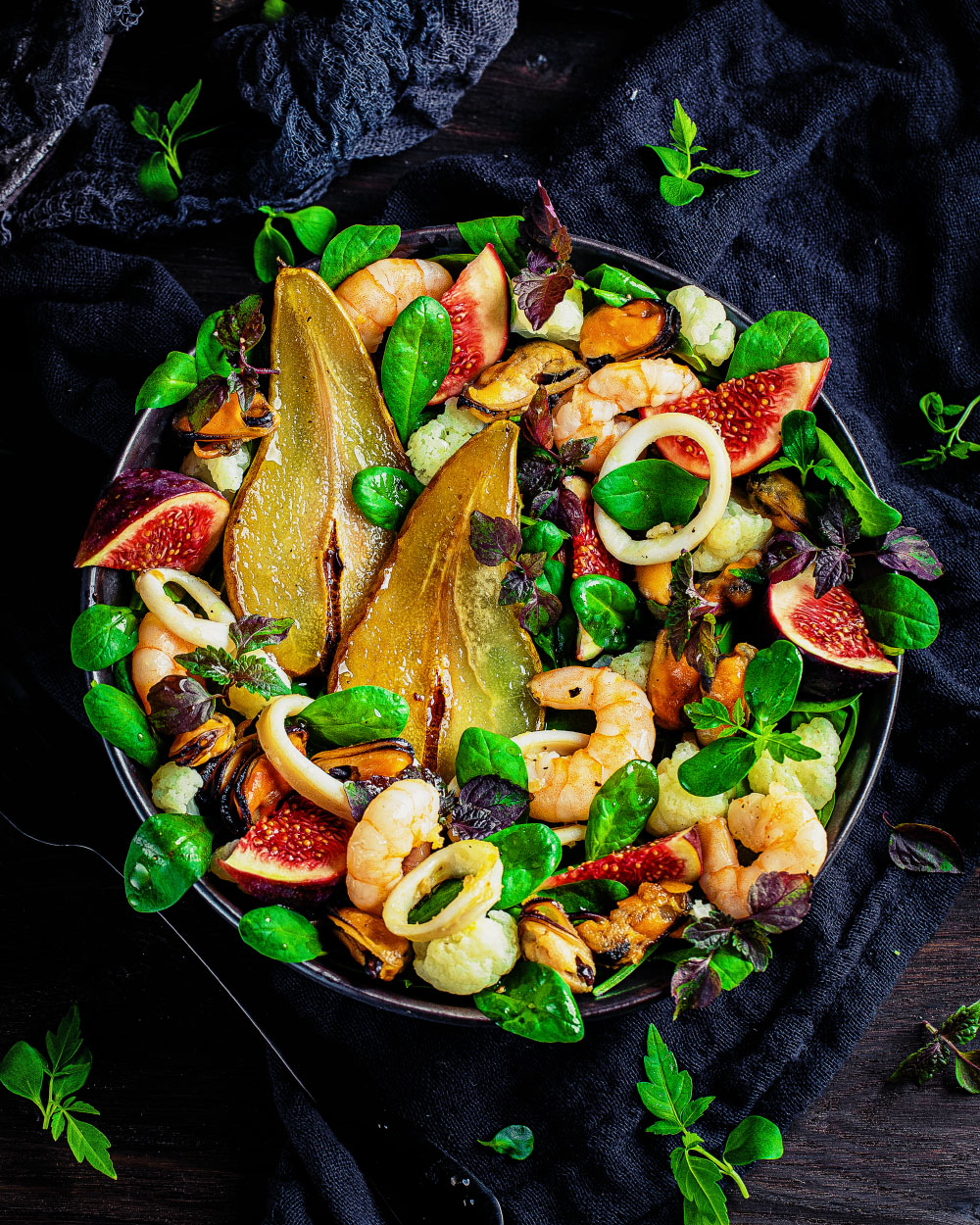 Herbstlicher Frutti di mare salat einfaches rezept escal heike herden