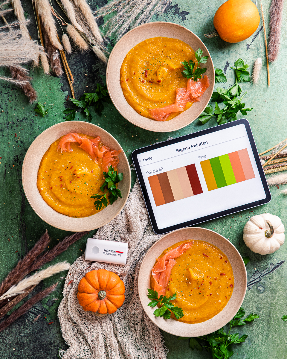 ColorReader EZ Datacolor Kreative Anwedung Foodfotografie Heike Herden Kürbis Suppe Rezept
