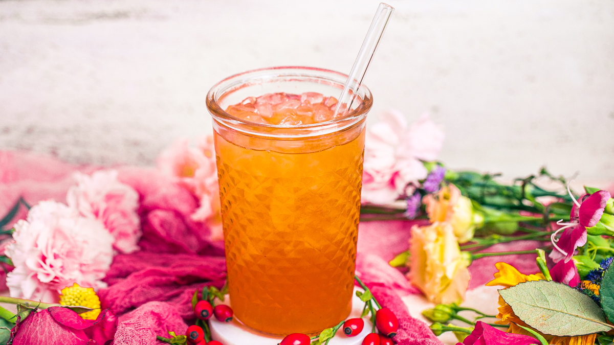 Drinks Getränke Hagebutten Konfitüre Limonade Gin-Tonic Cocktail tropisch heike herden maintal