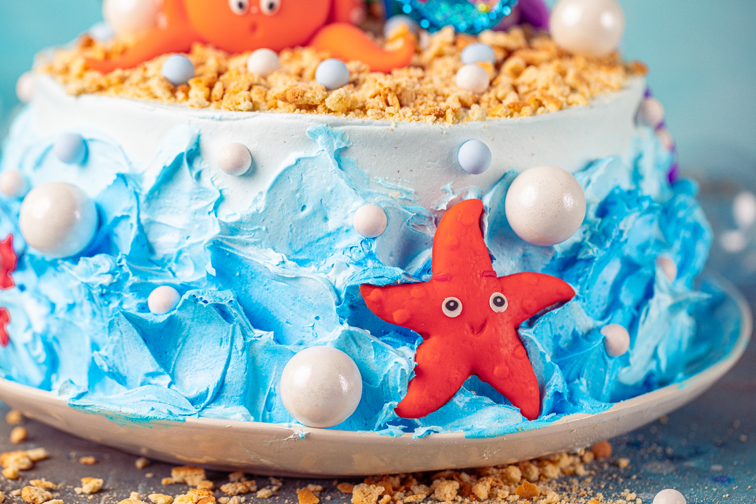 Einfache Unterwasserwelt-Torte - schnelle Torte ohne backen